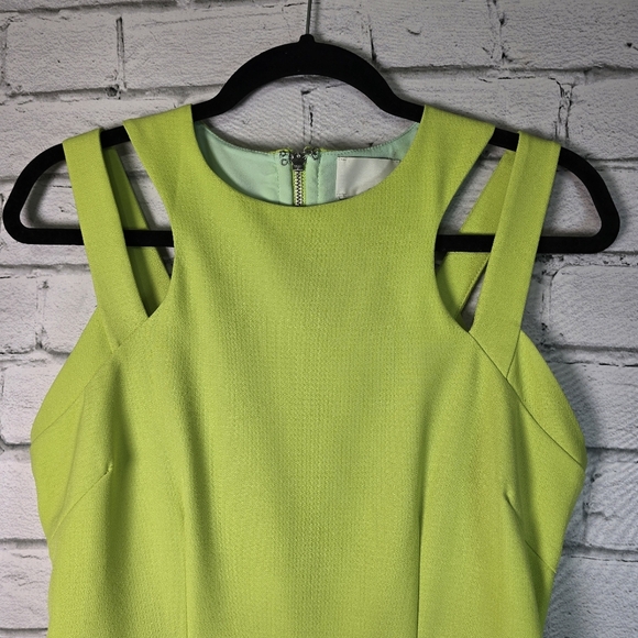 Greylin Apple Green Sheath Party Dress, Cutouts, Womens Med EUC - Picture 3 of 7